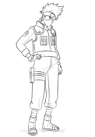 Kakashi Hatake Coloring Page